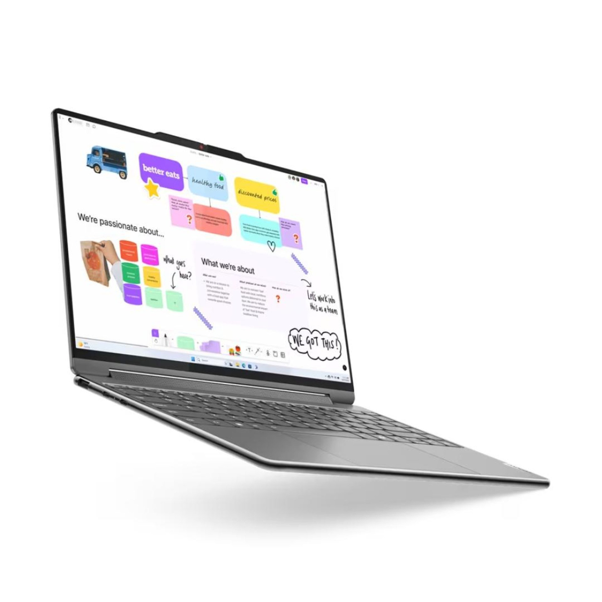 Lenovo Notebook Yoga 9, 14 Inches, 4K OLED Display, Intel Core Ultra 7 155H, Integrated Intel Arc Graphics, Windows 11 Home, 16 GB RAM, 1 TB SSD, Grey, 83AC000JAX