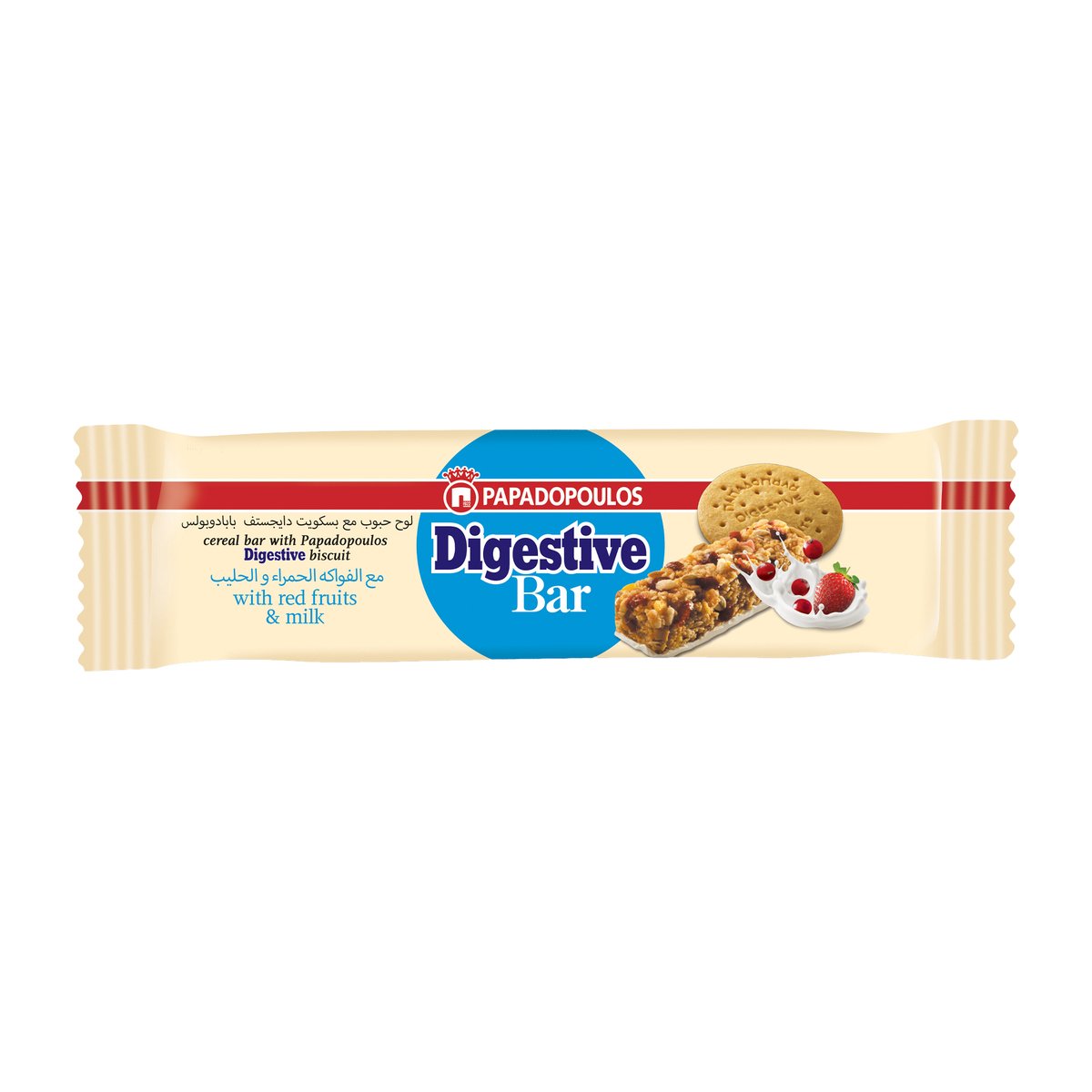 Papadopoulos Digestive Bar With Red Fruits & Milk 28 g