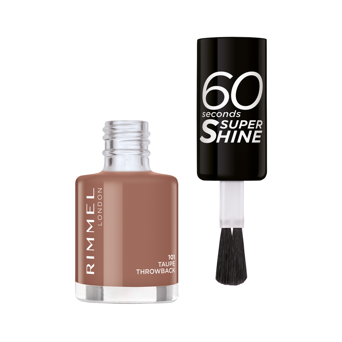 Rimmel London 60 Seconds Super Shine Nail Polish, 101 Taupe Throwback, 8 ml