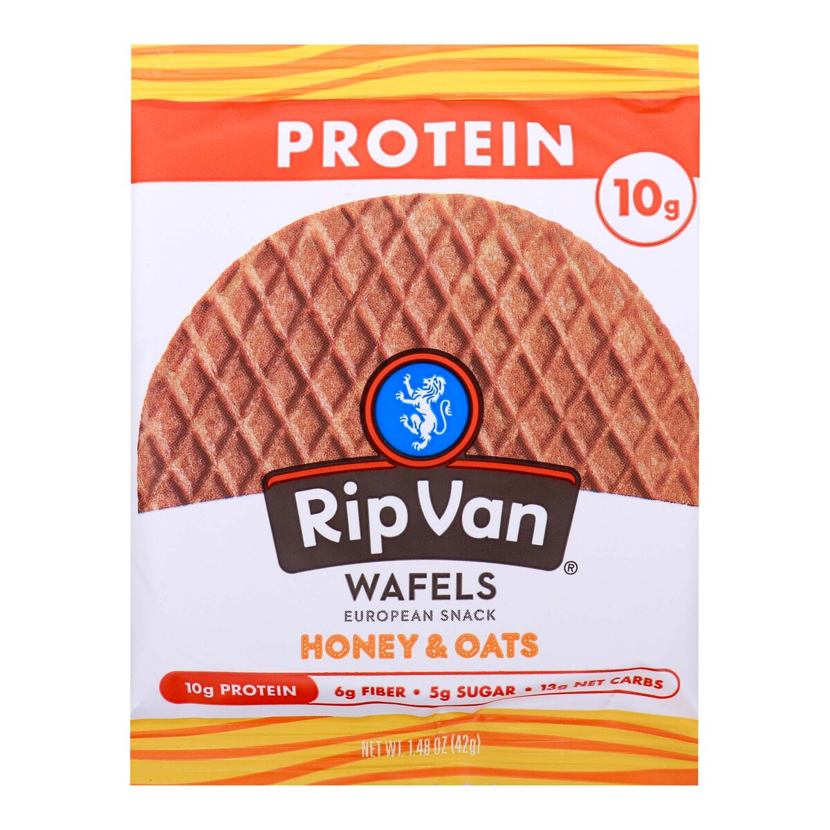 Rip Van Protein Wafels, Honey & Oats, 42 g