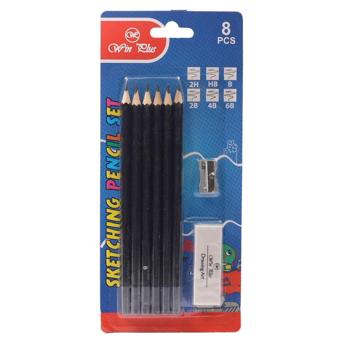 Win Plus Sketching HB Pencil Set MP59691 8pcs