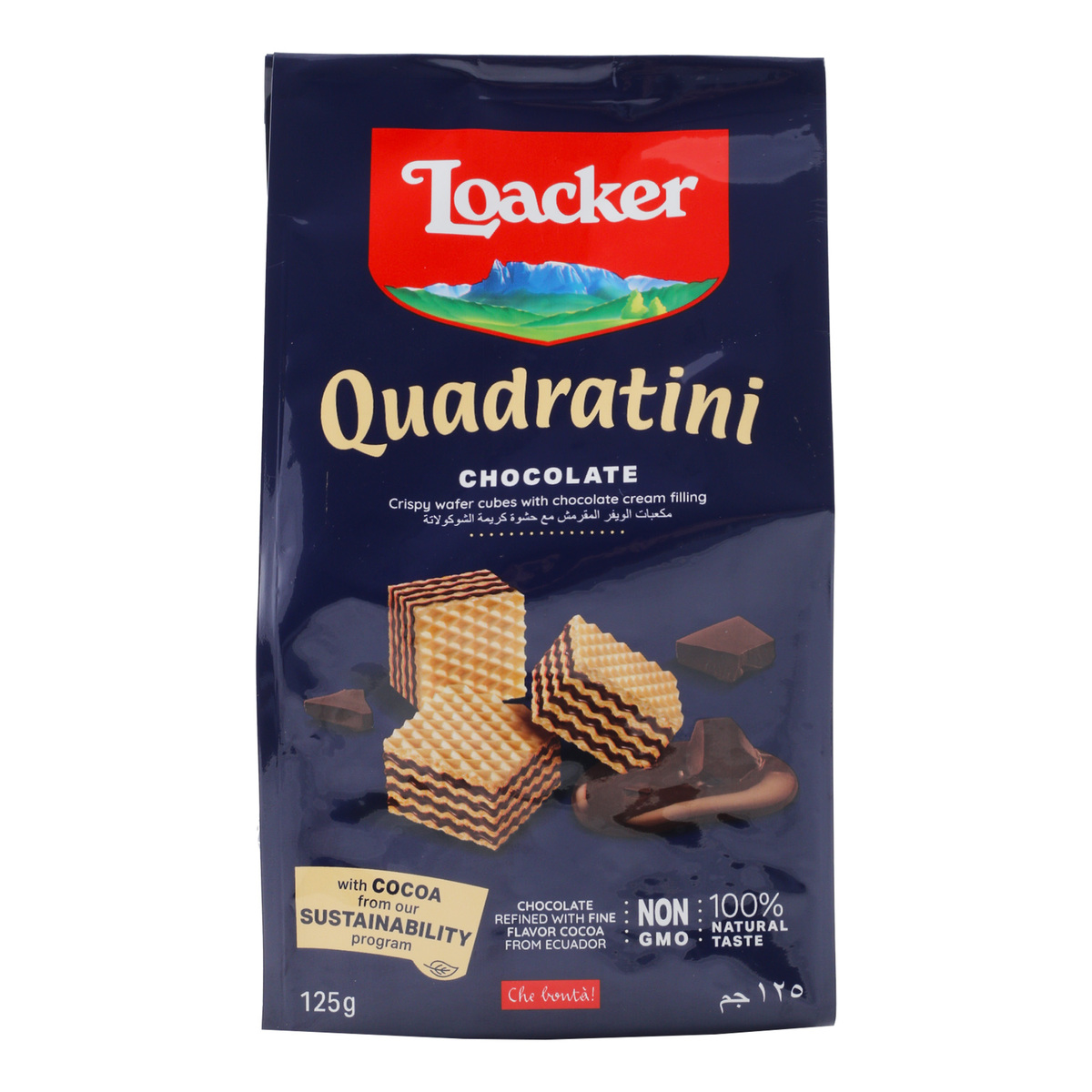 Loacker Quadratini Chocolate Bite Size Wafer Cookies 125 g