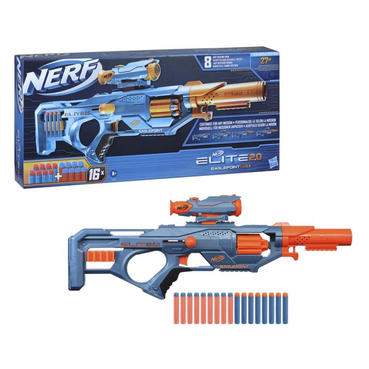 Nerf Elite Eaglepoint Blaster, RD8 F0423