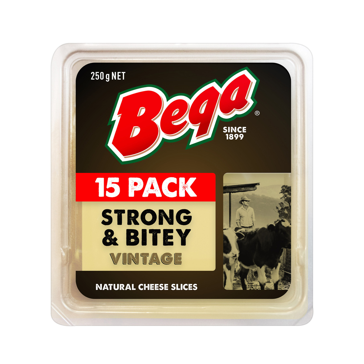 Bega Vintage Strong & Bitey Cheddar Cheese 250 g