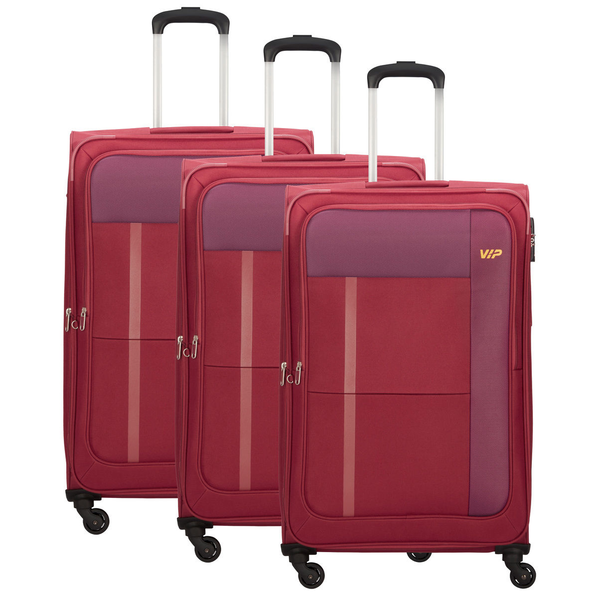 VIP Toronto Plus Soft Trolley 3pcs Set Red