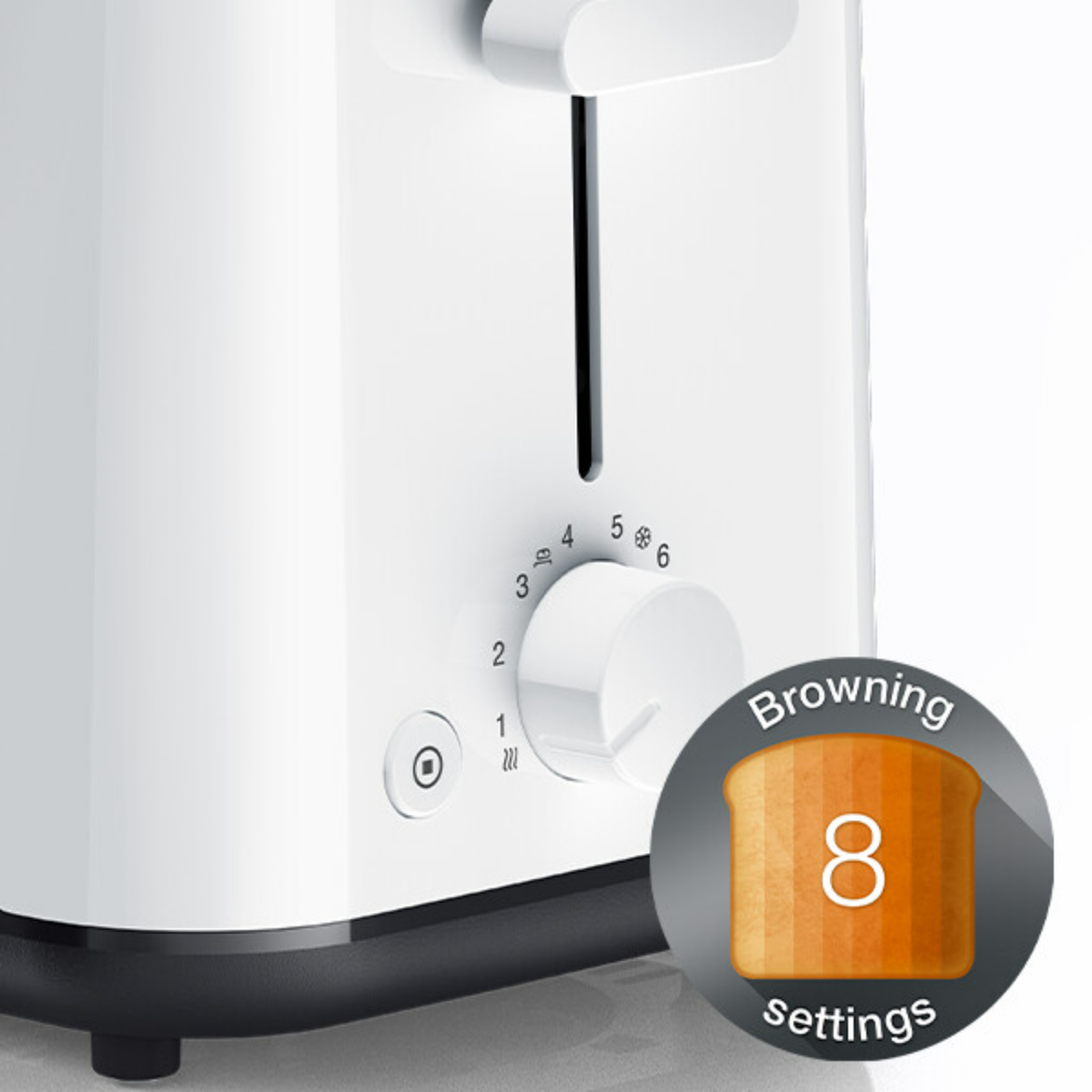 Braun 2 Slice Toaster, 900W, White, HT1010WH