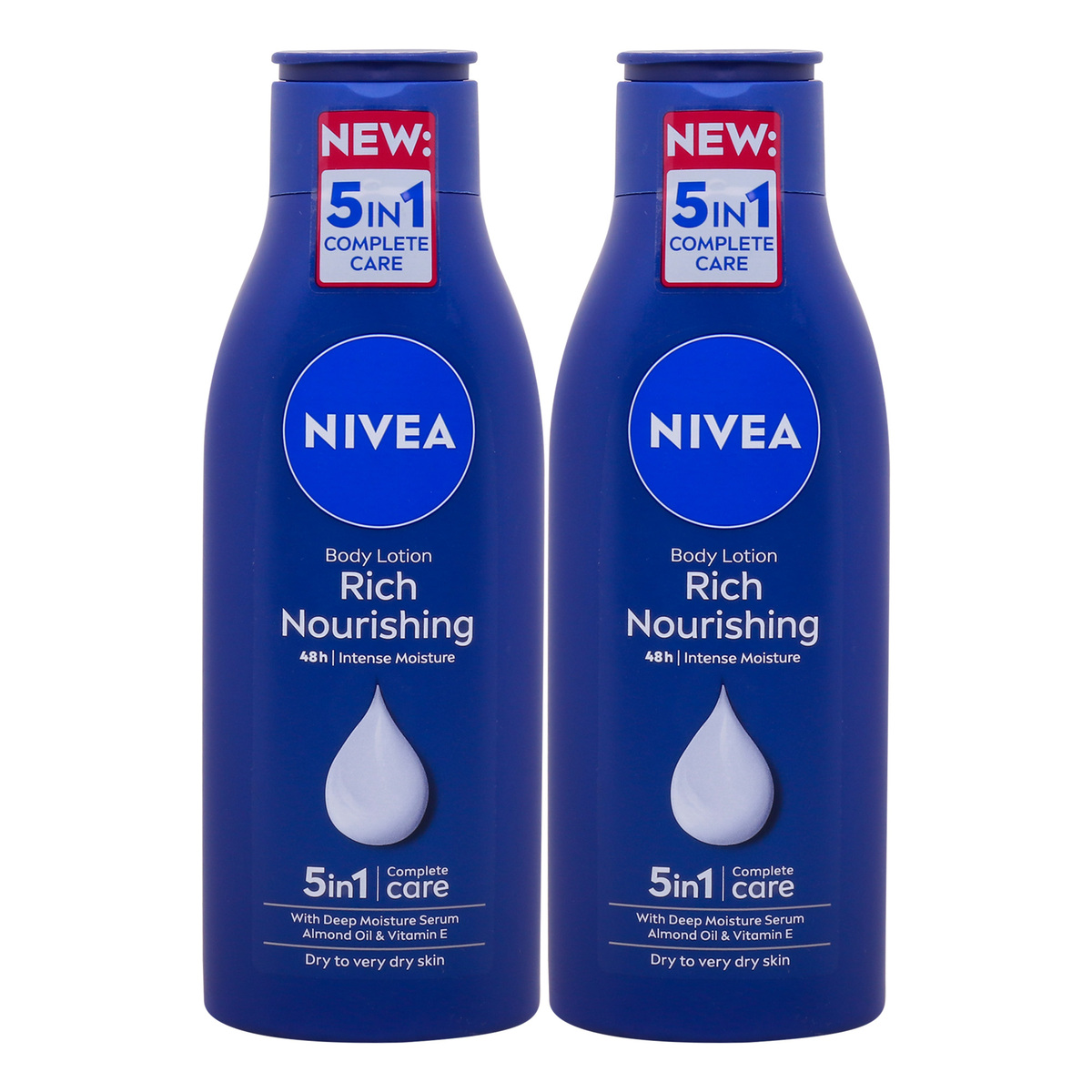 Nivea Body Lotion Rich Nourishing 5 in 1 Complete Care 2 x 250 ml