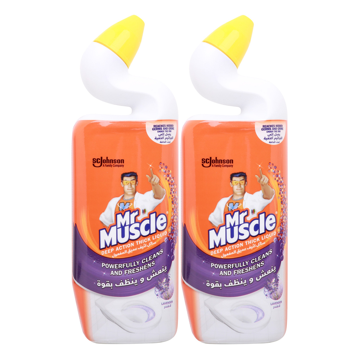 Mr. Muscle Duck Lavender Toilet Cleaner Value Pack 2 x 750 ml