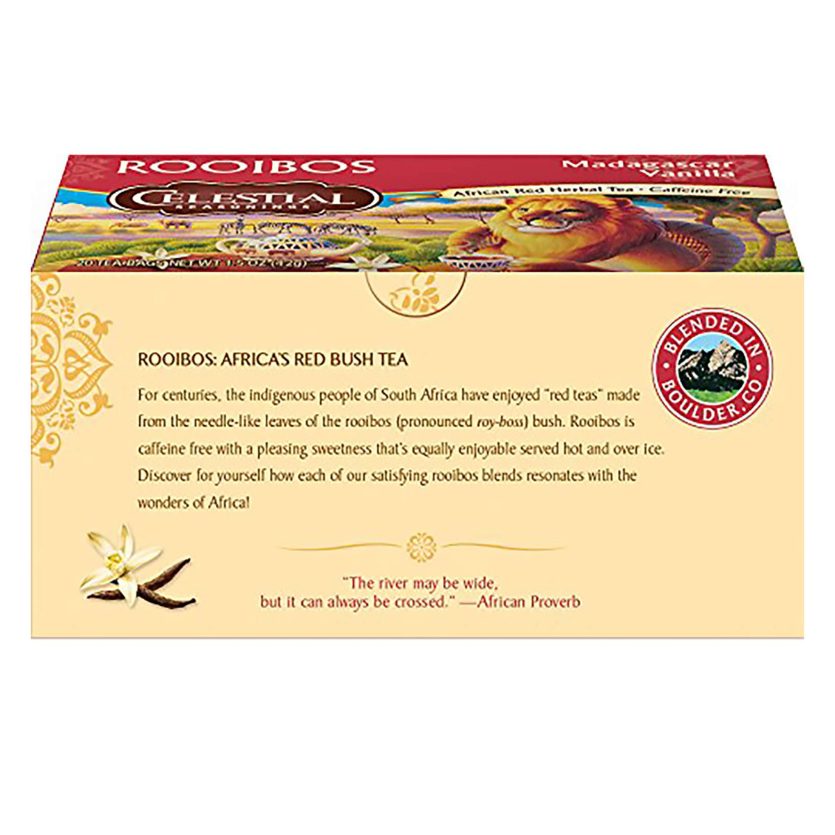 Celestial Seasonings Rooibos Madagascar Vanilla Tea 20 Teabags