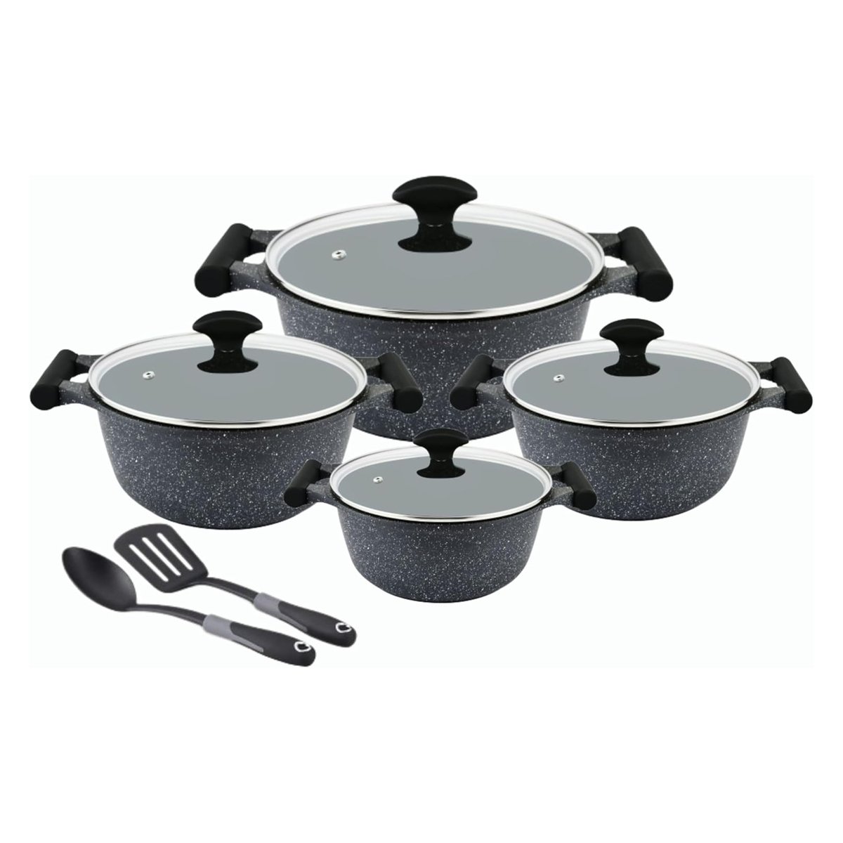 Prestige Granite Cookware Set 10 Pcs Black PR80997