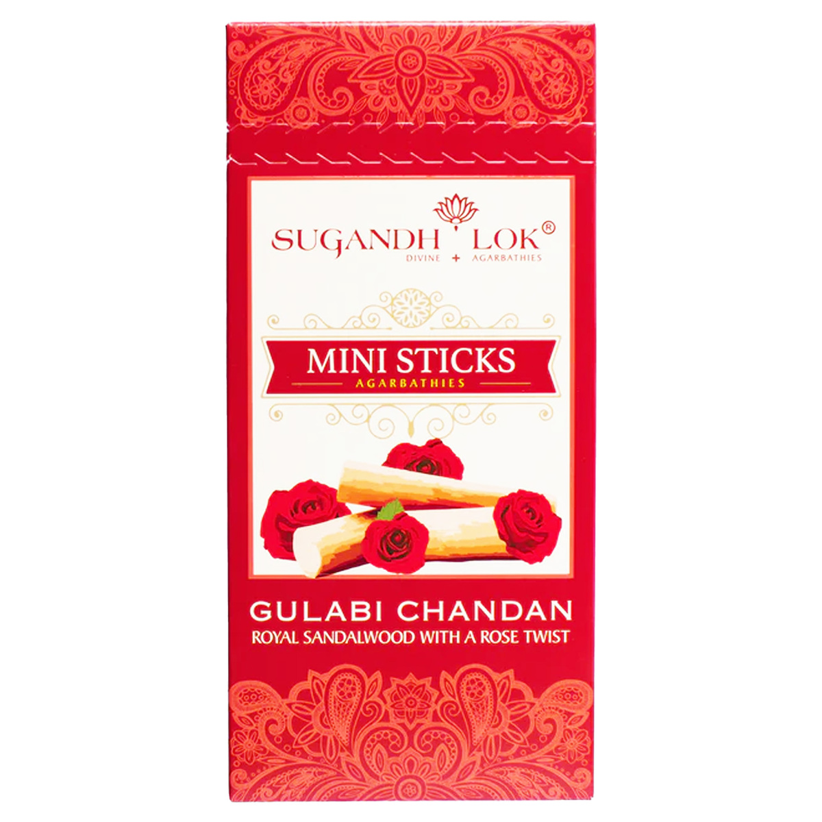 Sugandh Lok Gulabi Chandan Mini Sticks Agarbathies 50 g