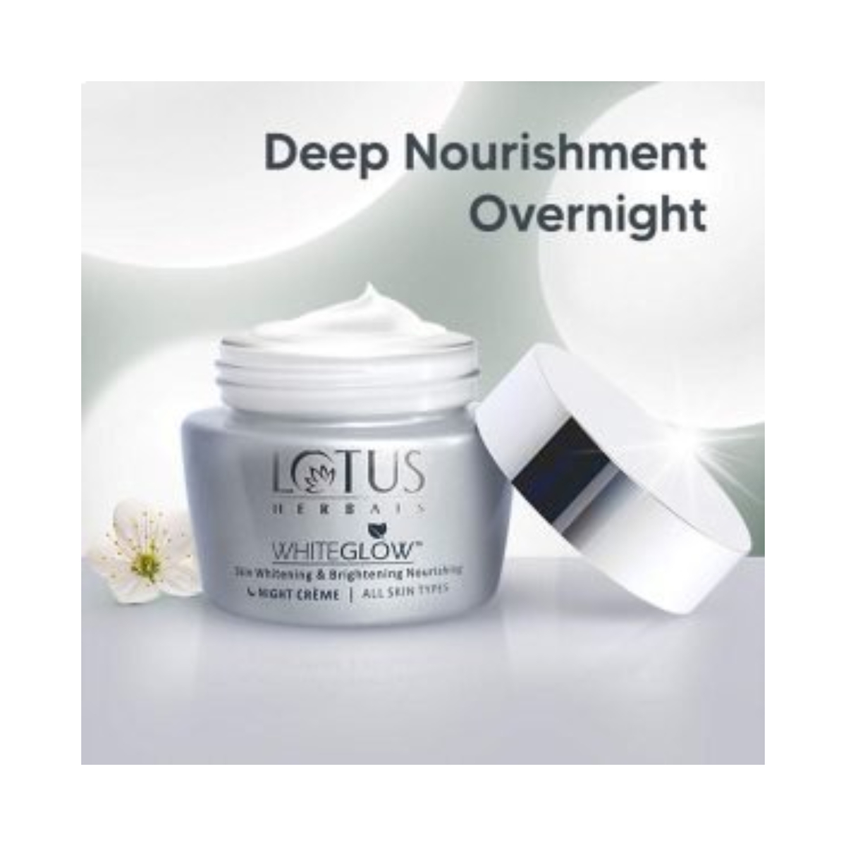 Lotus Herbals White Glow  Skin Whitening & Brightening Nourishing Night Creme 60 g