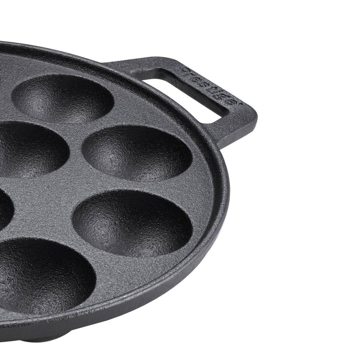 Prestige Pre Seasoned Cast Iron Appam Pan / Paniyaram Pan 26 Cm Black PR48908