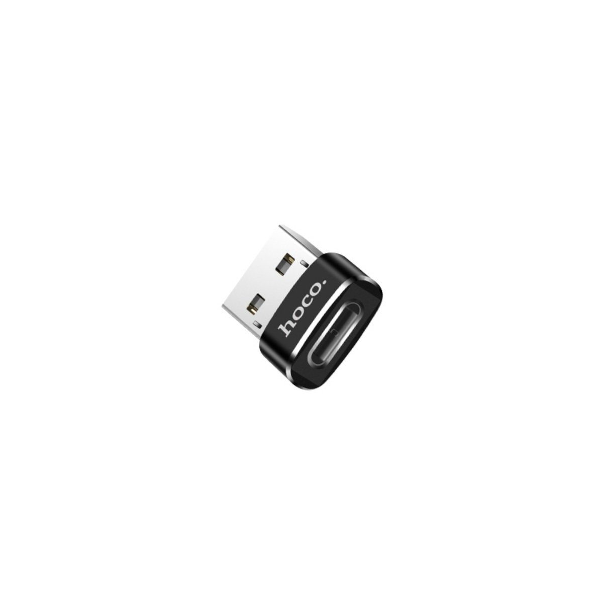 Hoco USB to Type C Converter, Black, UA6