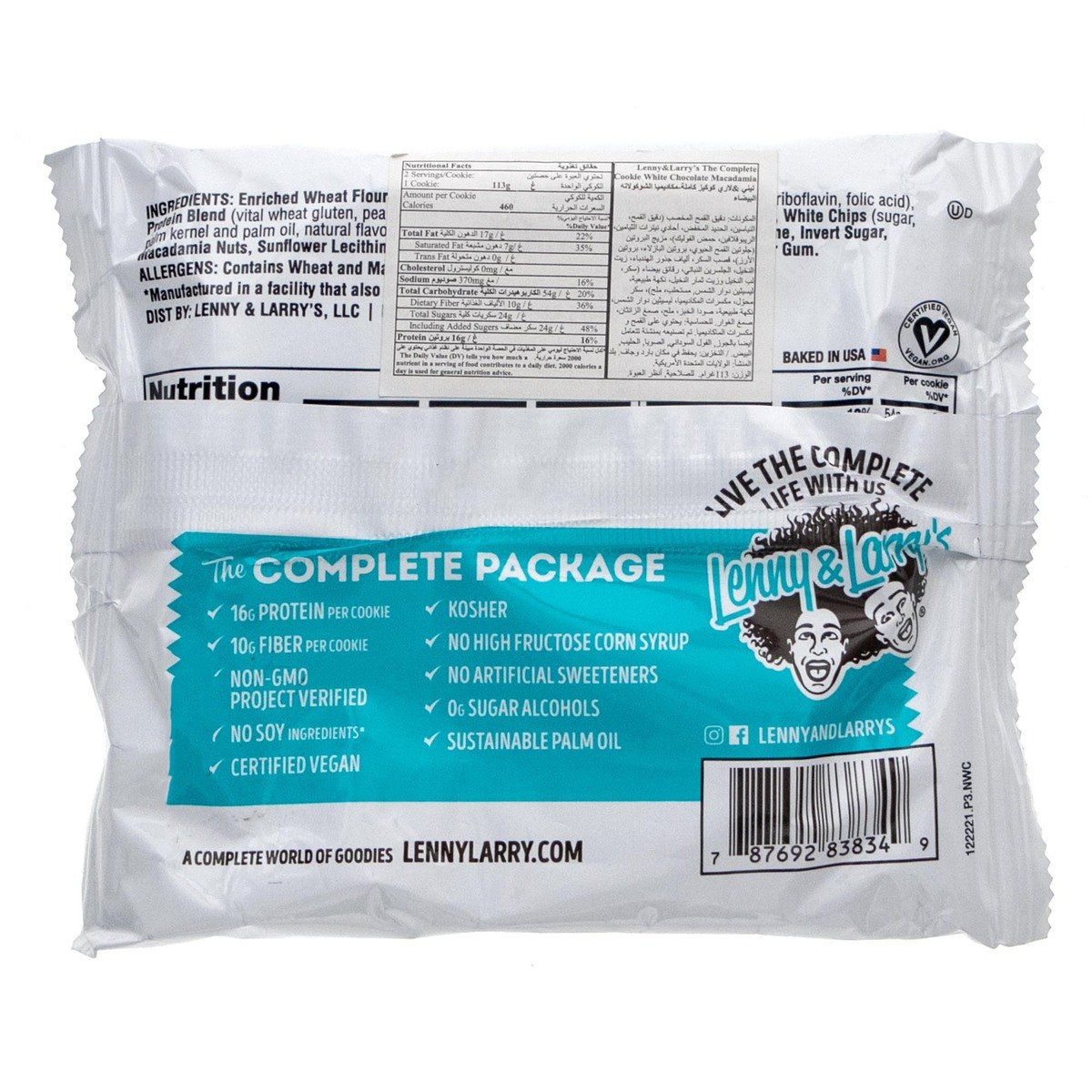 Lenny & Larry's The Complete Cookie White Chocolate Macadamia 113 g