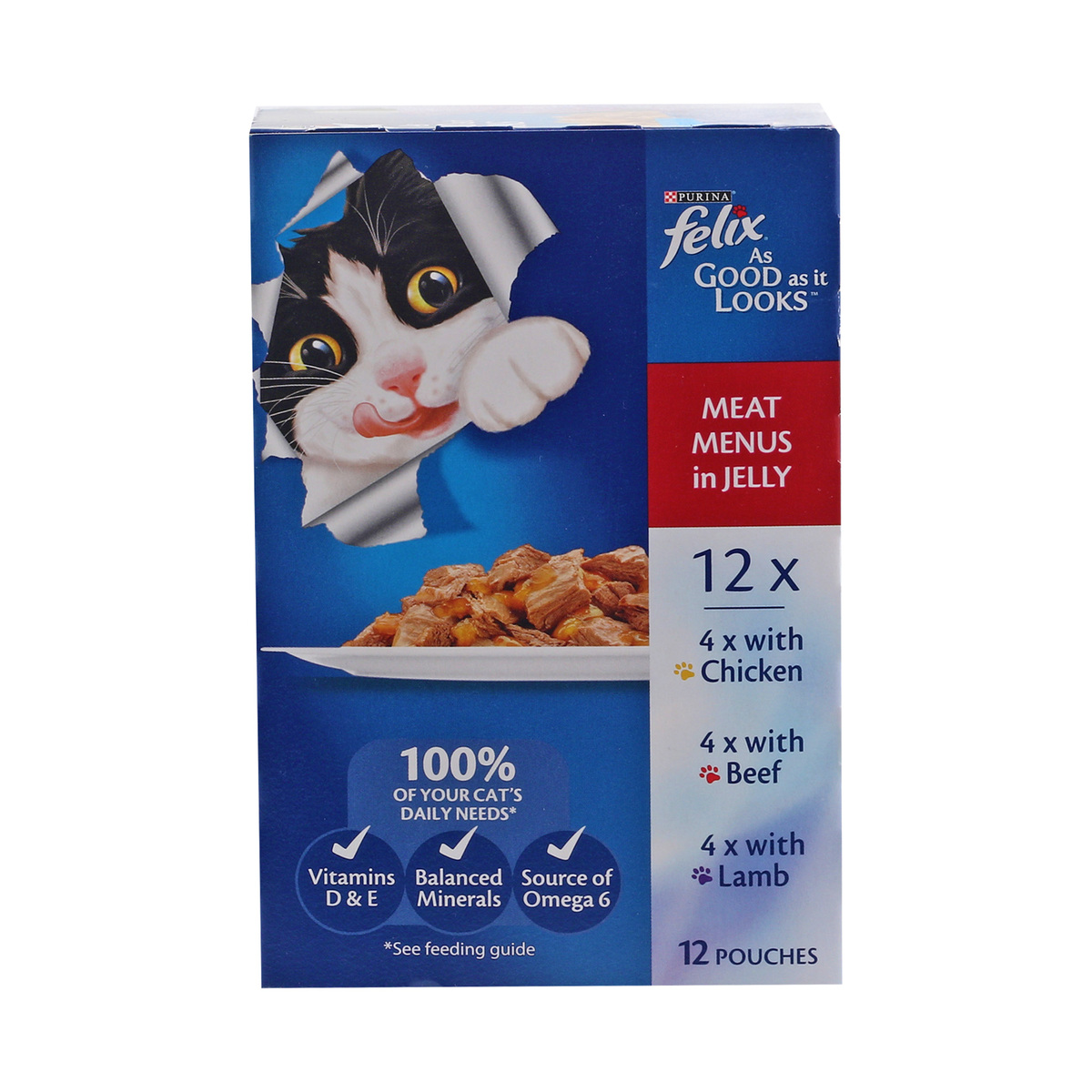 Felix Meat Menus In Jelly Cat Food 12 x 85 g