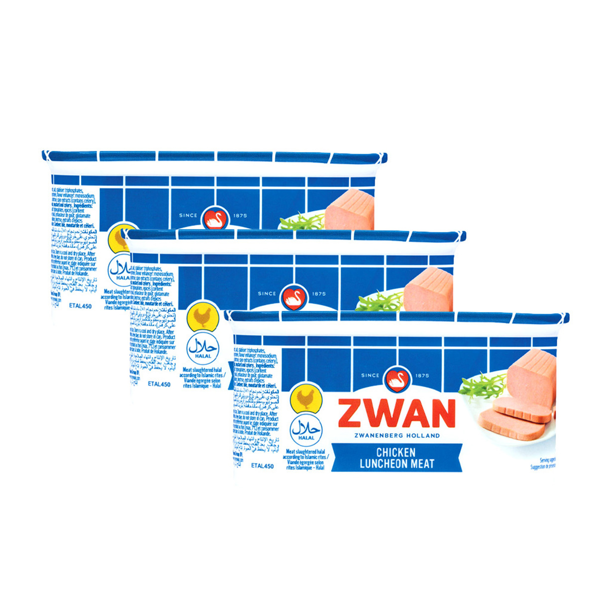 Zwan Chicken Luncheon Meat Value Pack 3 x 200 g