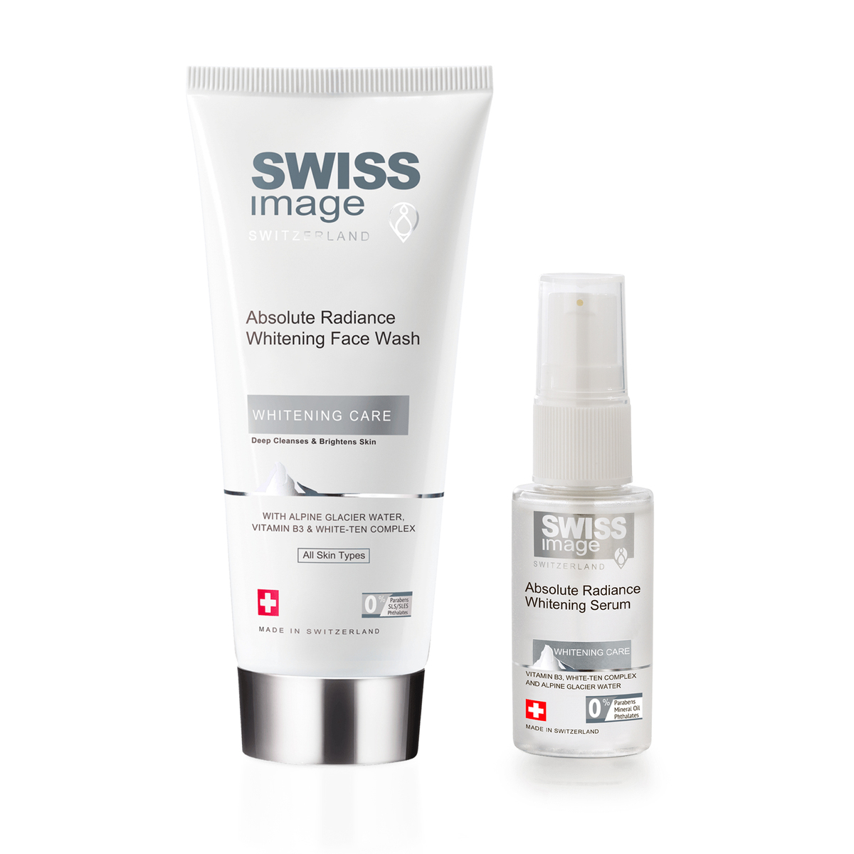 Swiss Image Absolute Radiance Whitening Face Wash 200 ml + Whitening Serum 30 ml