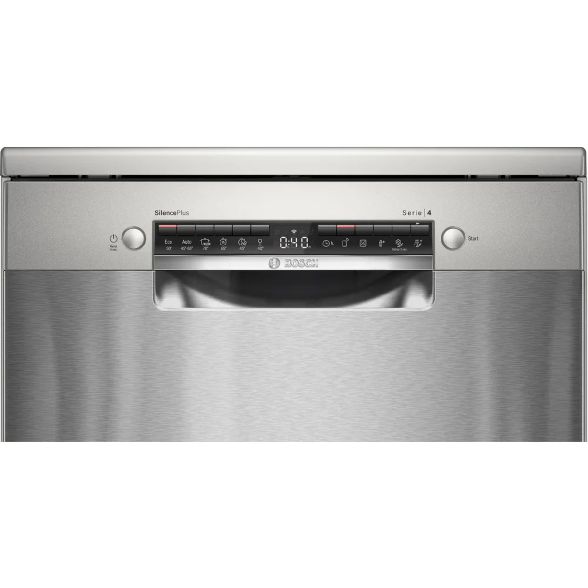 Bosch Series 4 Free-Standing Dishwasher, 6 Programs, 14 Place Settings, Stainless Steel, SMS4HMI65M