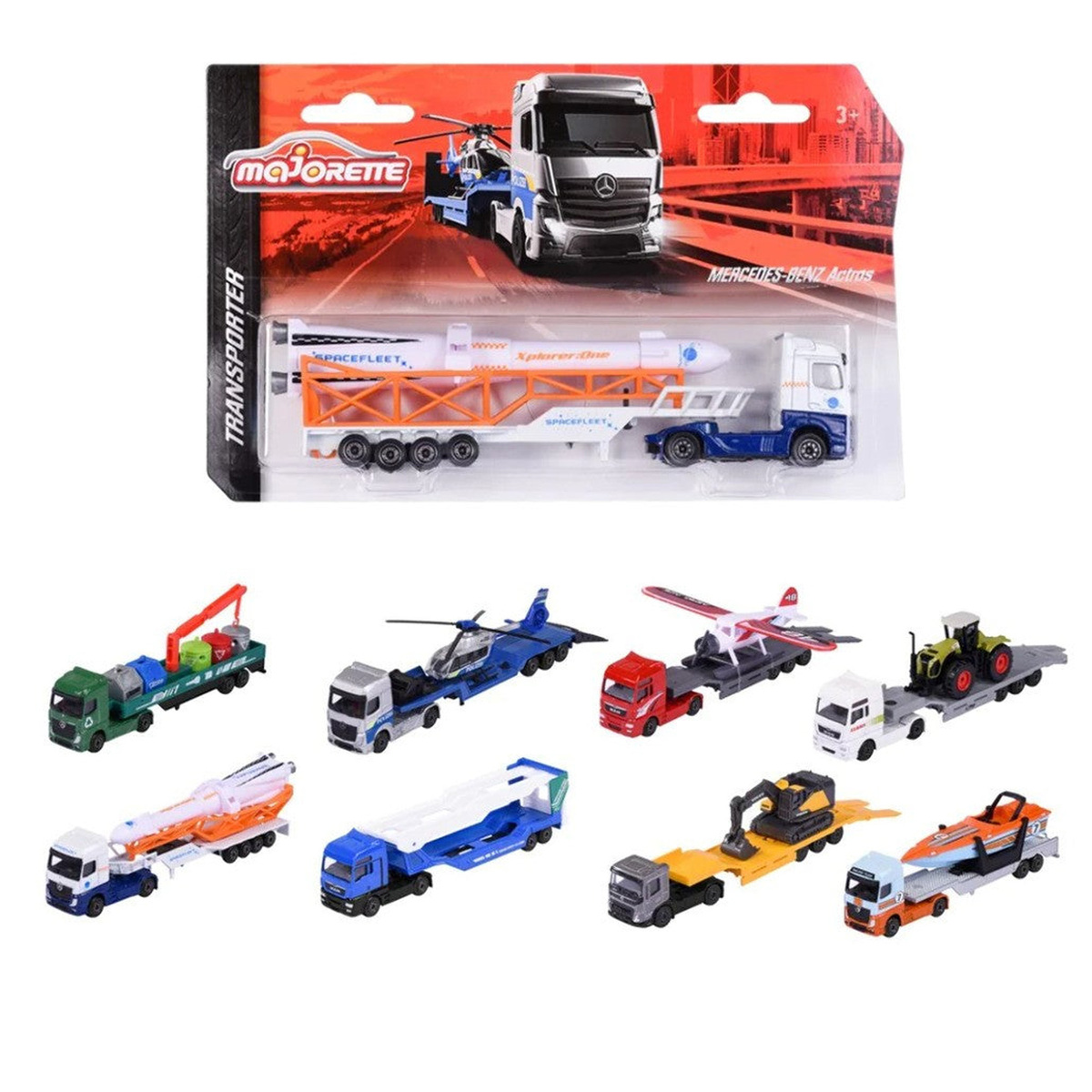 Majorette Transporter Toy Set, 6 Assist, Assorted, 212053302