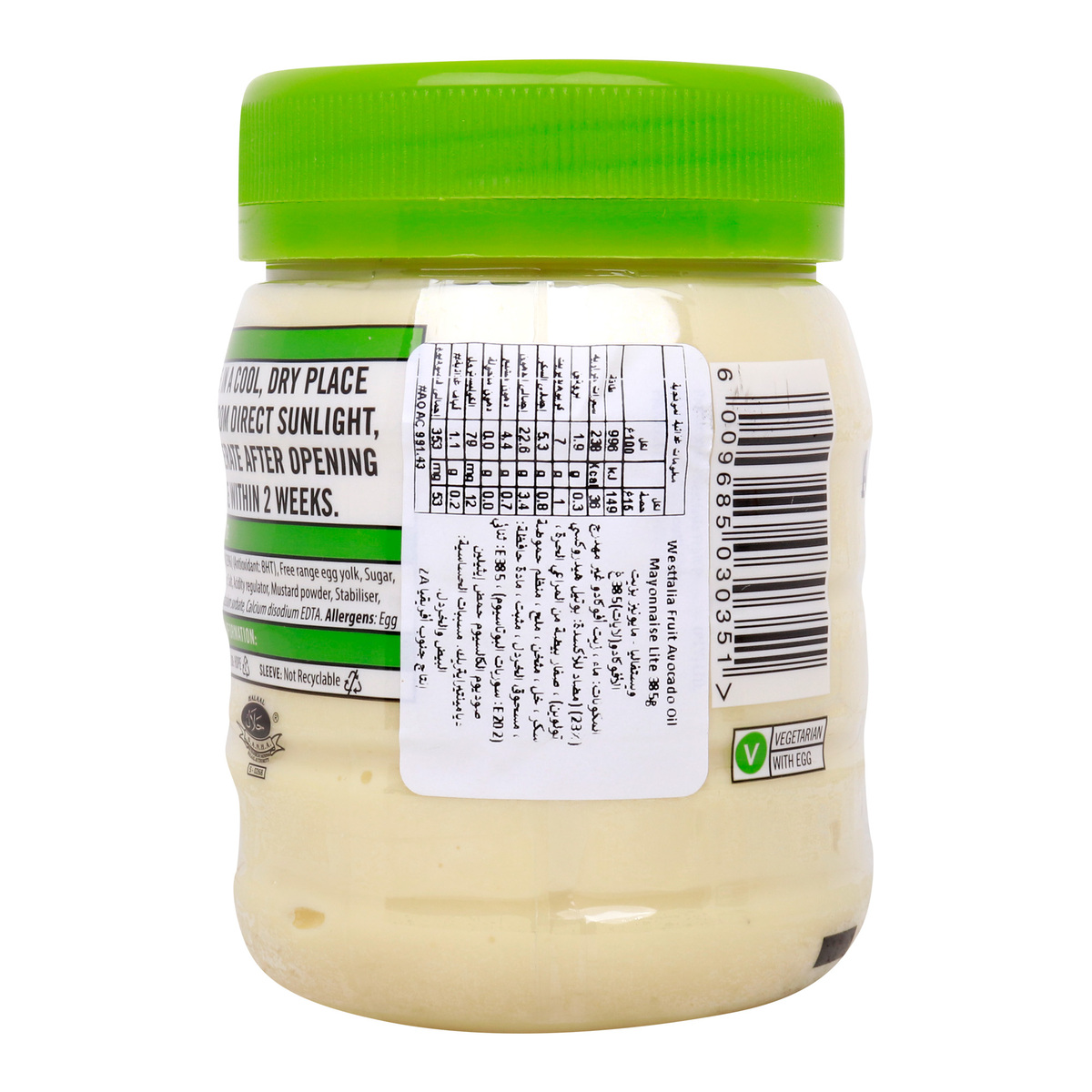 Westfalia Fruit Avacado Oil Mayonnaise Lite 385 g