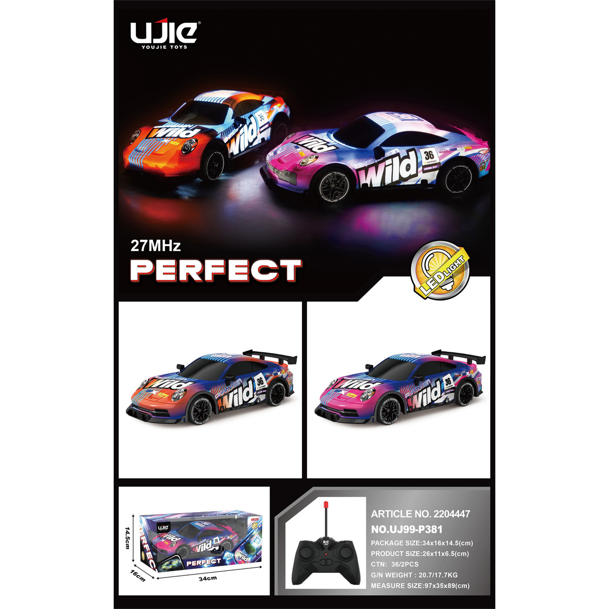 Skid Fusion Rechargeable Remote Controlled Perfect Car With Light P381 Assorted Color