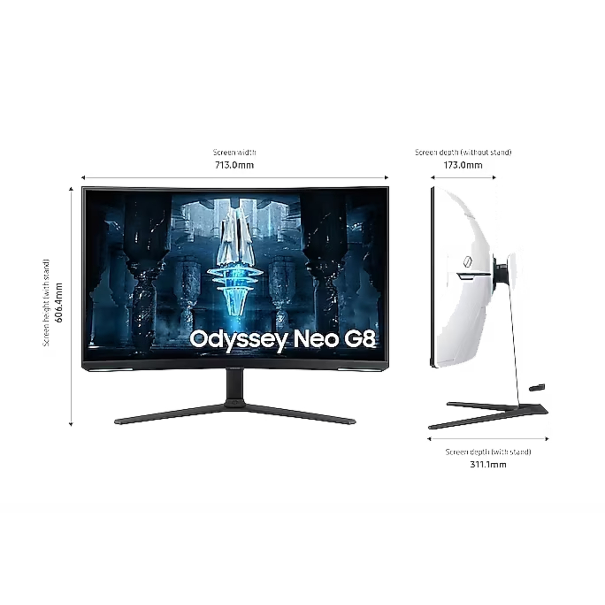 Samsung UHD Quantum Mini LED Monitor, 32 inches, LS32BG850N