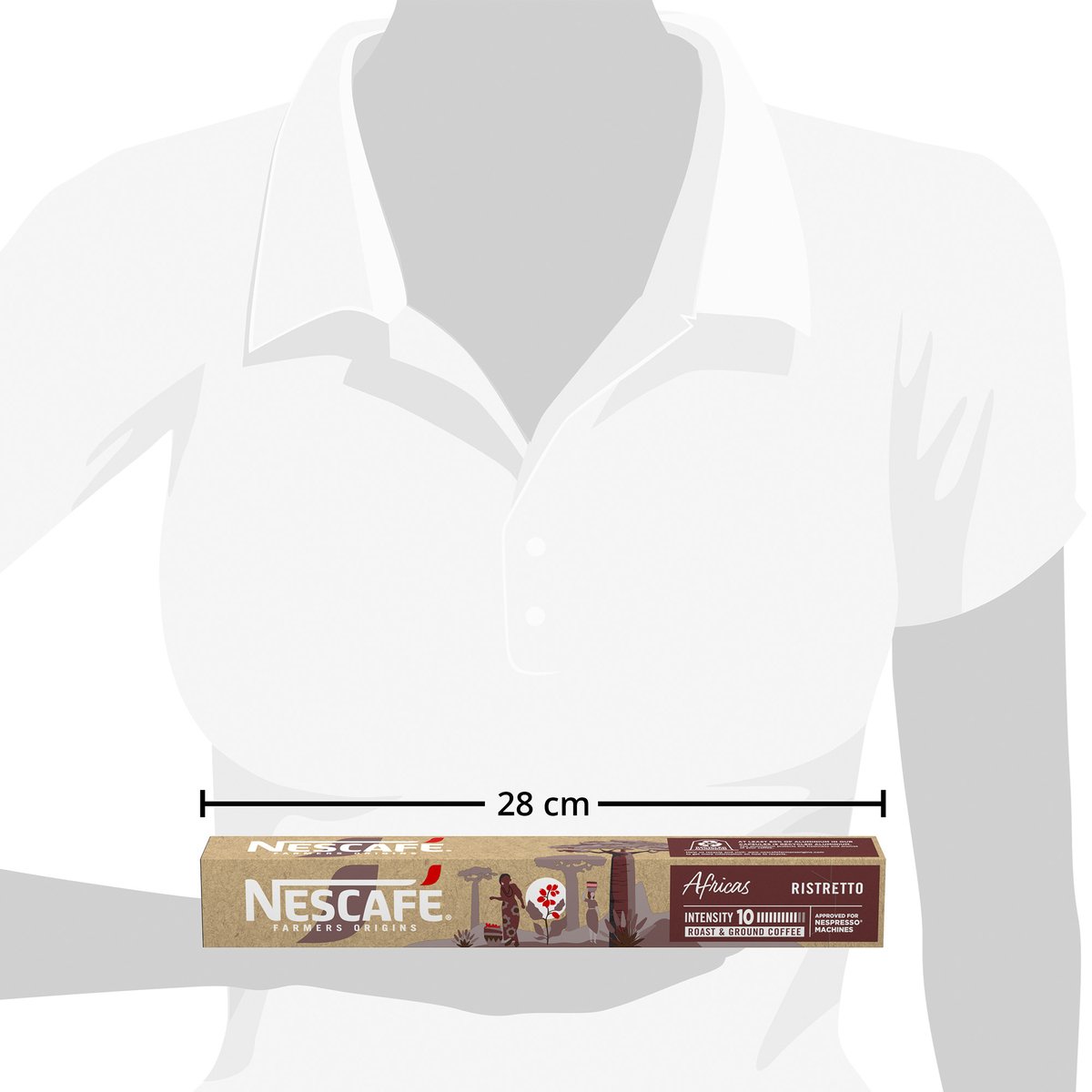 Nescafe Farmers Origins Africas Ristretto Intensity 10 Coffee Capsules  44 g