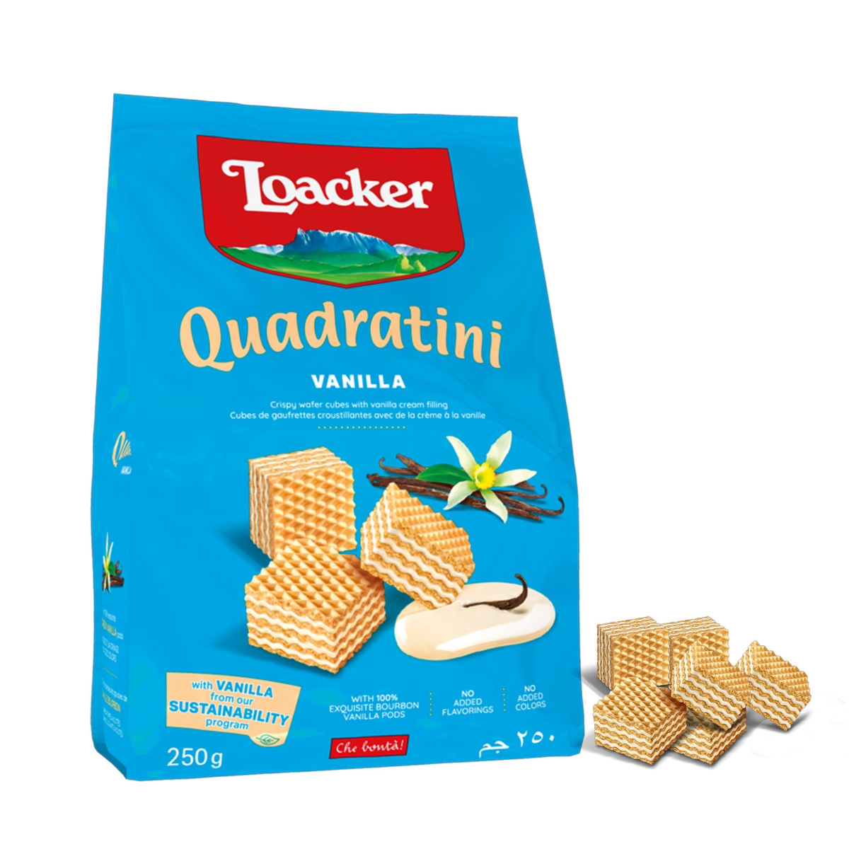 Loacker Quadratini Vanilla Wafer Cookies 250 g