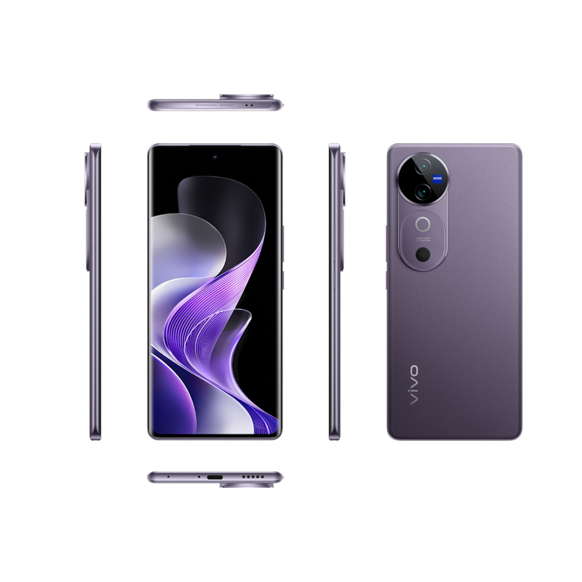 Vivo V40 5G Dual SIM Smartphone, 12 GB RAM, 256 GB Storage, Nebula Purple