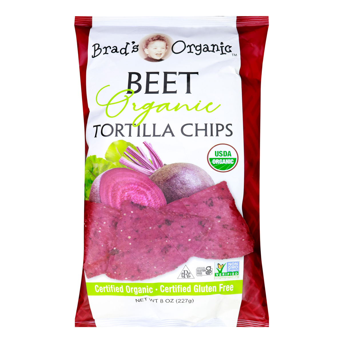 Brad's Organic Beet Tortilla Chips 227 g