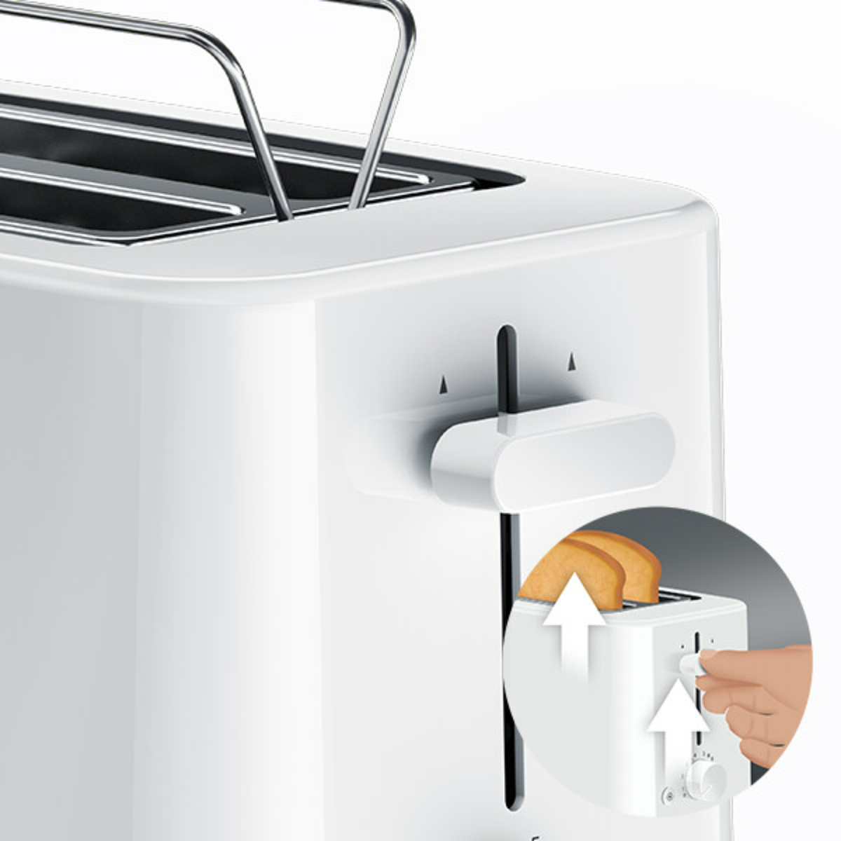 Braun 2 Slice Toaster, 900W, White, HT1010WH