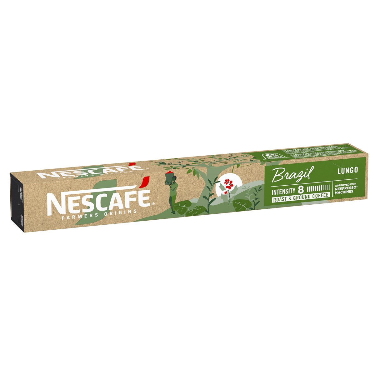 Nescafe Farmers Origins  Brazil  Lungo Intensity 8 Coffee Capsules 44 g