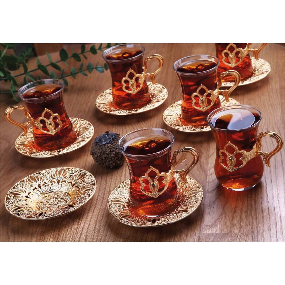 Glascom Decorative Tea Set, 6 pcs, 100 ml each, BSM194