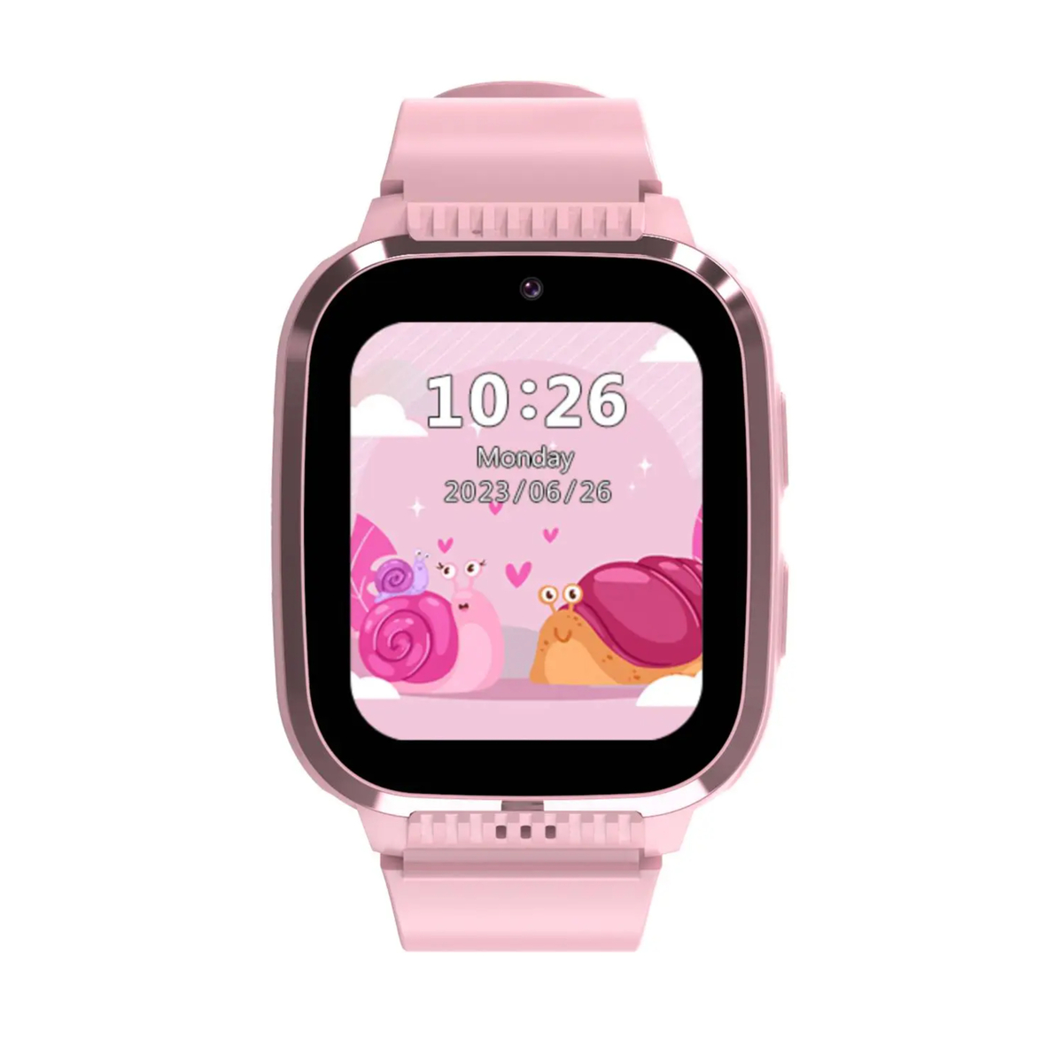 Porodo 4G Kids GPS 1.85 inches Smart Watch Junicare with Touch Display, 36 Hours Working Time, 3 Hours Charging Time, Video Calling-PD-LFST003 Pink