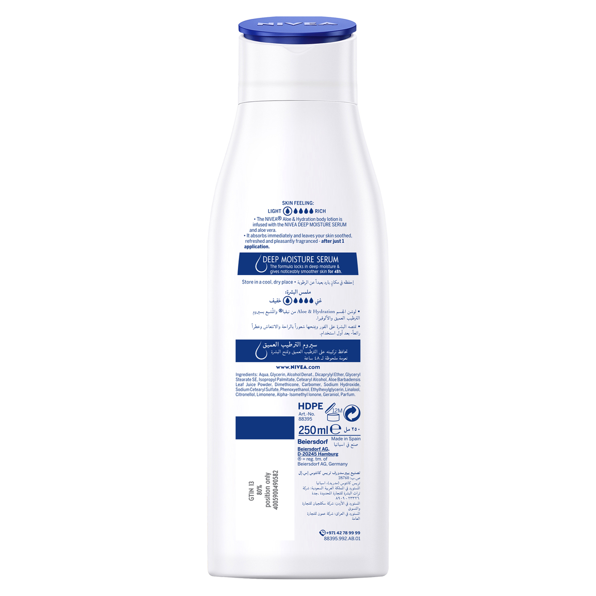 Nivea Body Lotion Aloe & Hydration Normal & Dry Skin 250 ml