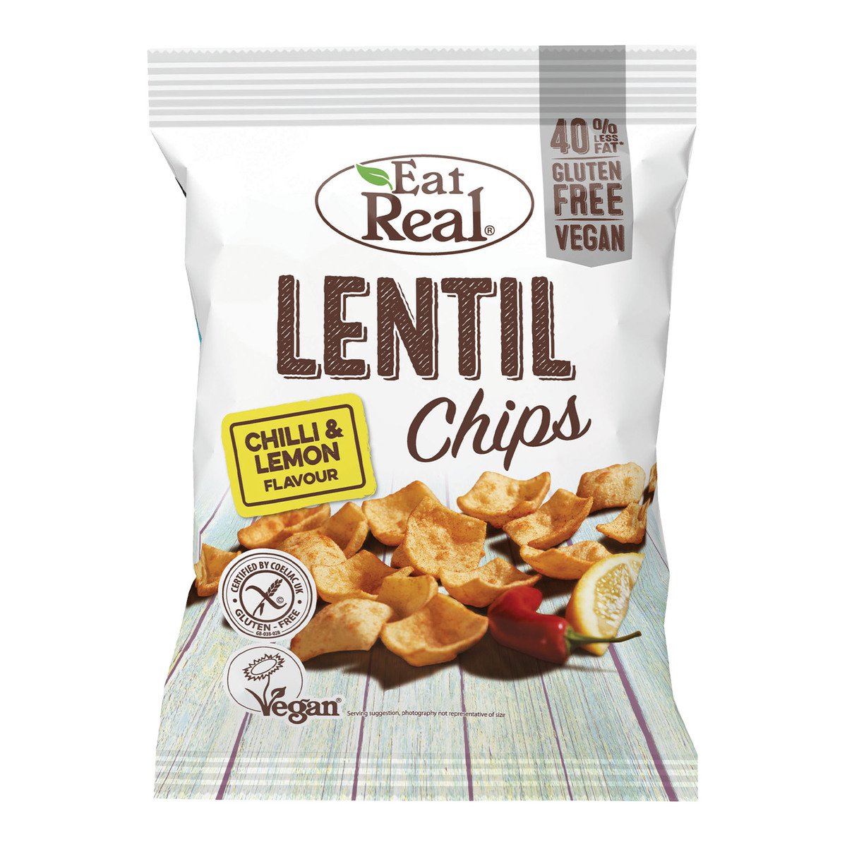 Eat Real Chili & Lemon Lentil Chips 113 g