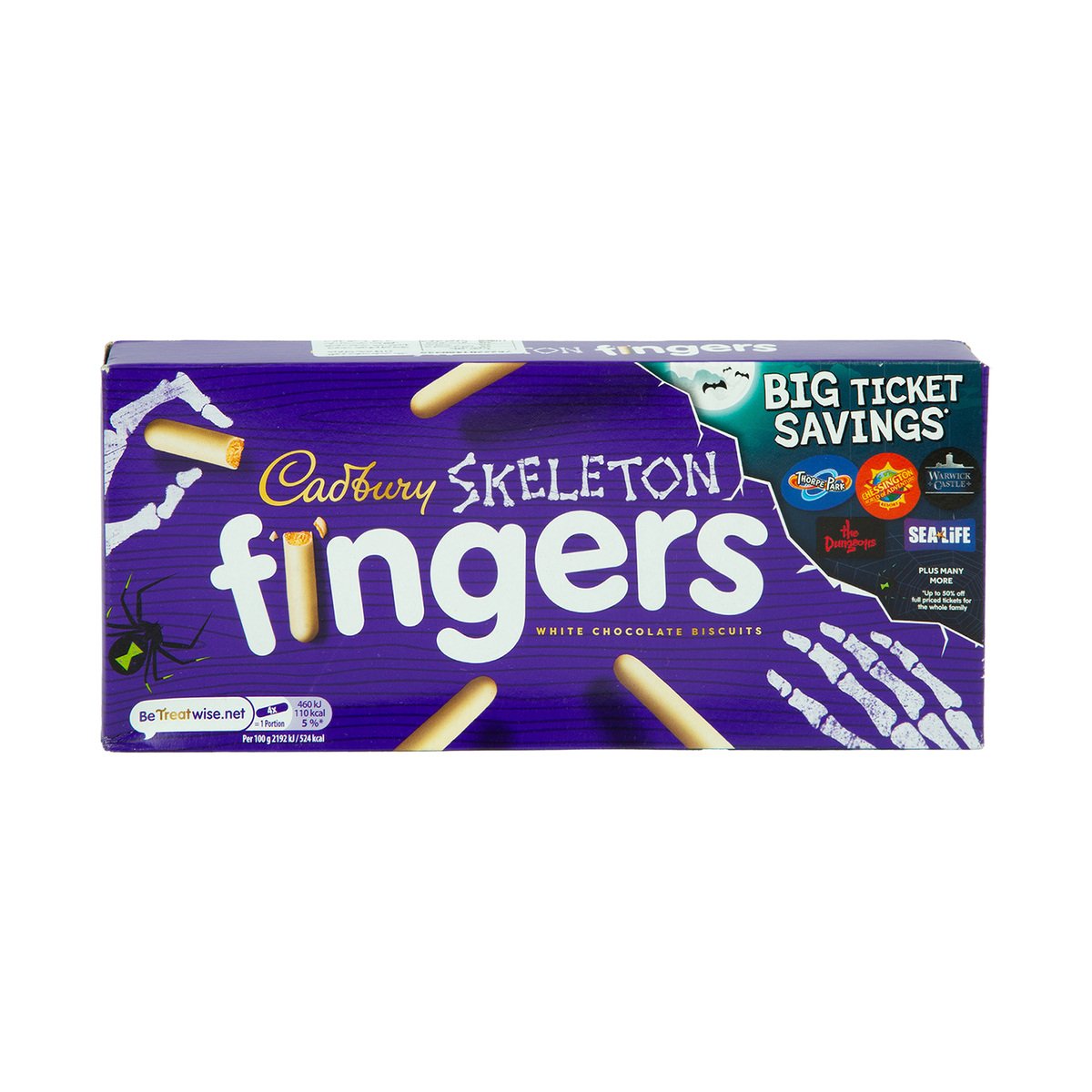 Cadbury Skeleton Fingers White Chocolate Biscuits 114 g