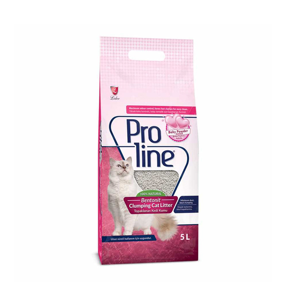 Proline Bentonit Clumping Cat Litter Baby Powder Scented 5 L