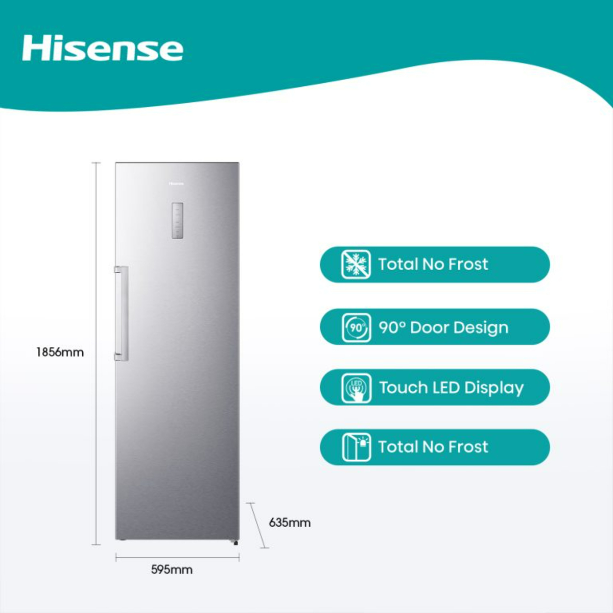 Hisense Single Door Upright Refrigerator, 333L, RL484N4ASU