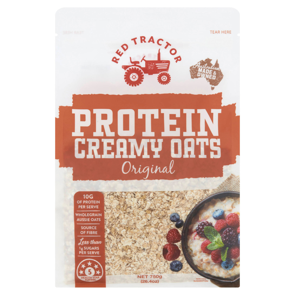 Red Tractor Protein Creamy Oats Original 750 g