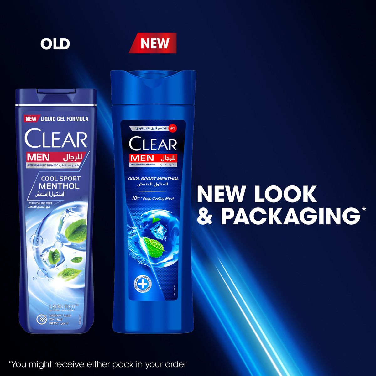 Clear Cool Sport Menthol Anti-Dandruff Shampoo For Men 400 ml