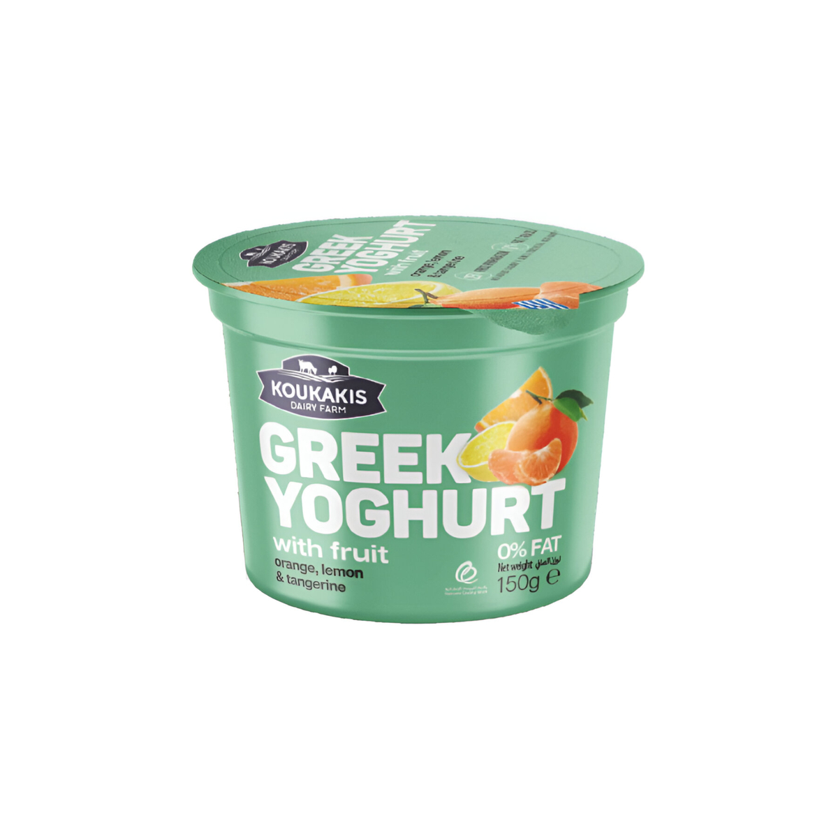 Koukakis Greek Yoghurt With Fruit Orange, Lemon & Tangerine 0% Fat 150 g