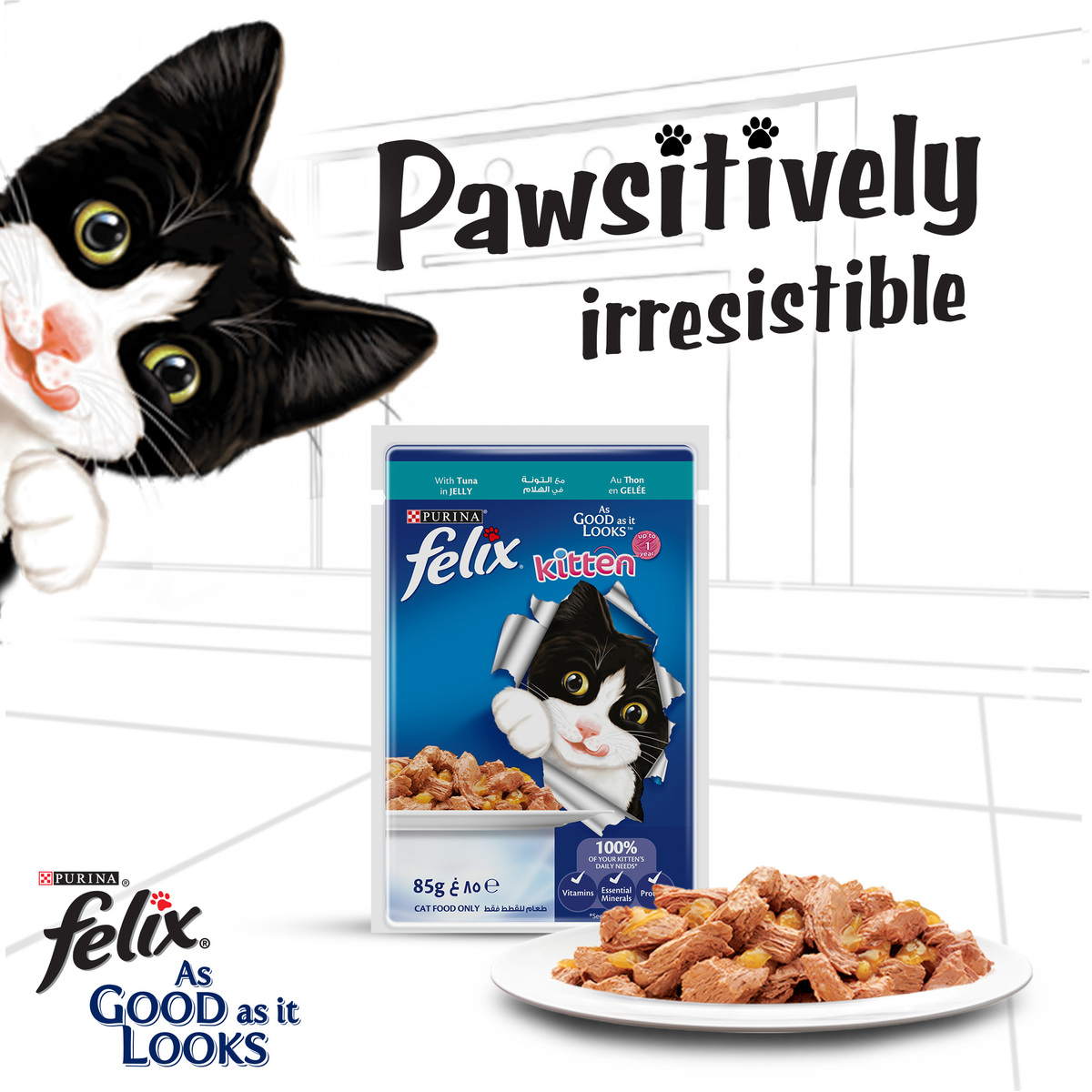 Purina Felix Kitten With Tuna In Jelly Up to 1 Year 85 g