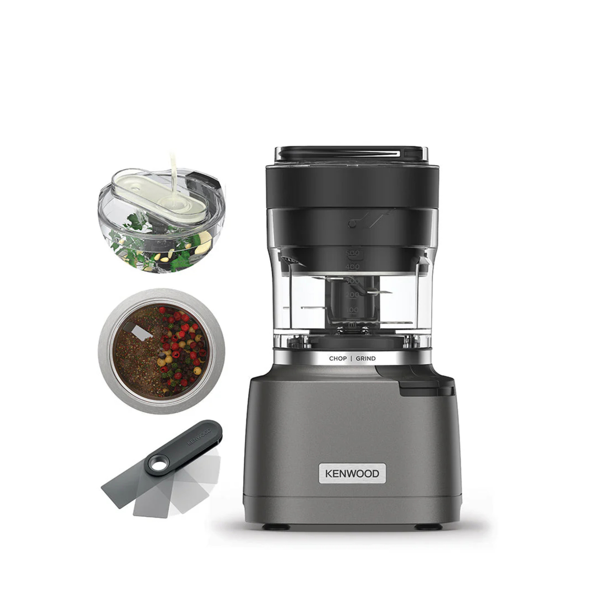 Kenwood Duo Prep 2-in-1 Chopper/Grinder, Silver, 800W, CHP80.000SI