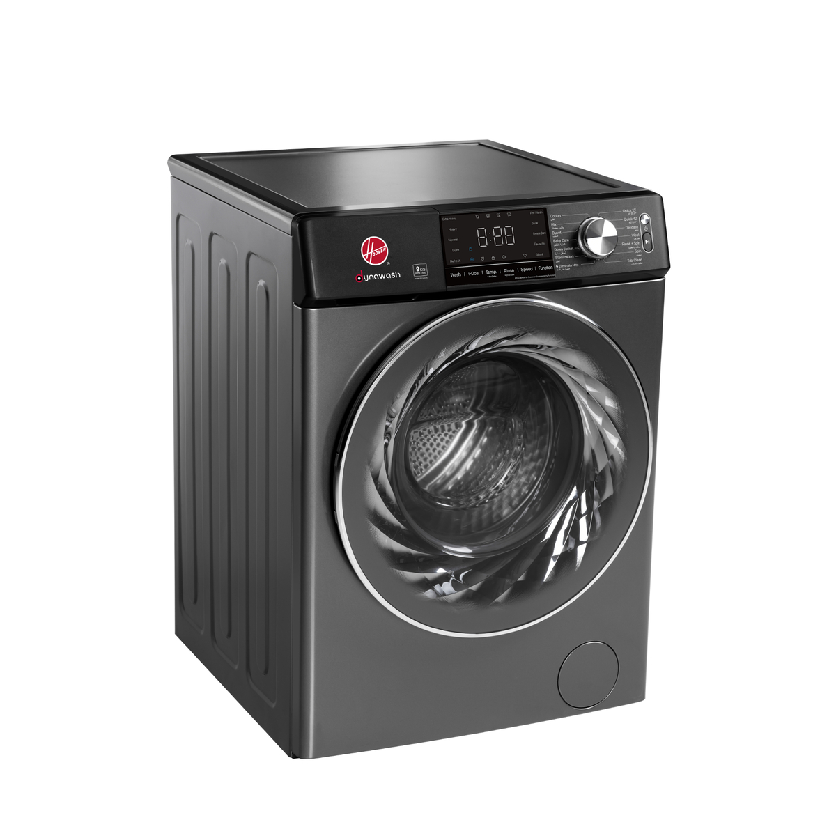 Hoover Front Load Washing Machine, 9 kg, 1400 RPM, Silver, HWM-S914ID-S