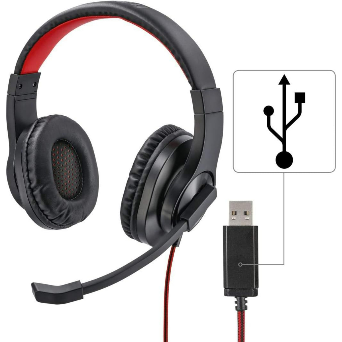 Hama HS-USB PC Online Lulu 400 Black Headset, PC Price Headset UAE Best | Stereo Office at 