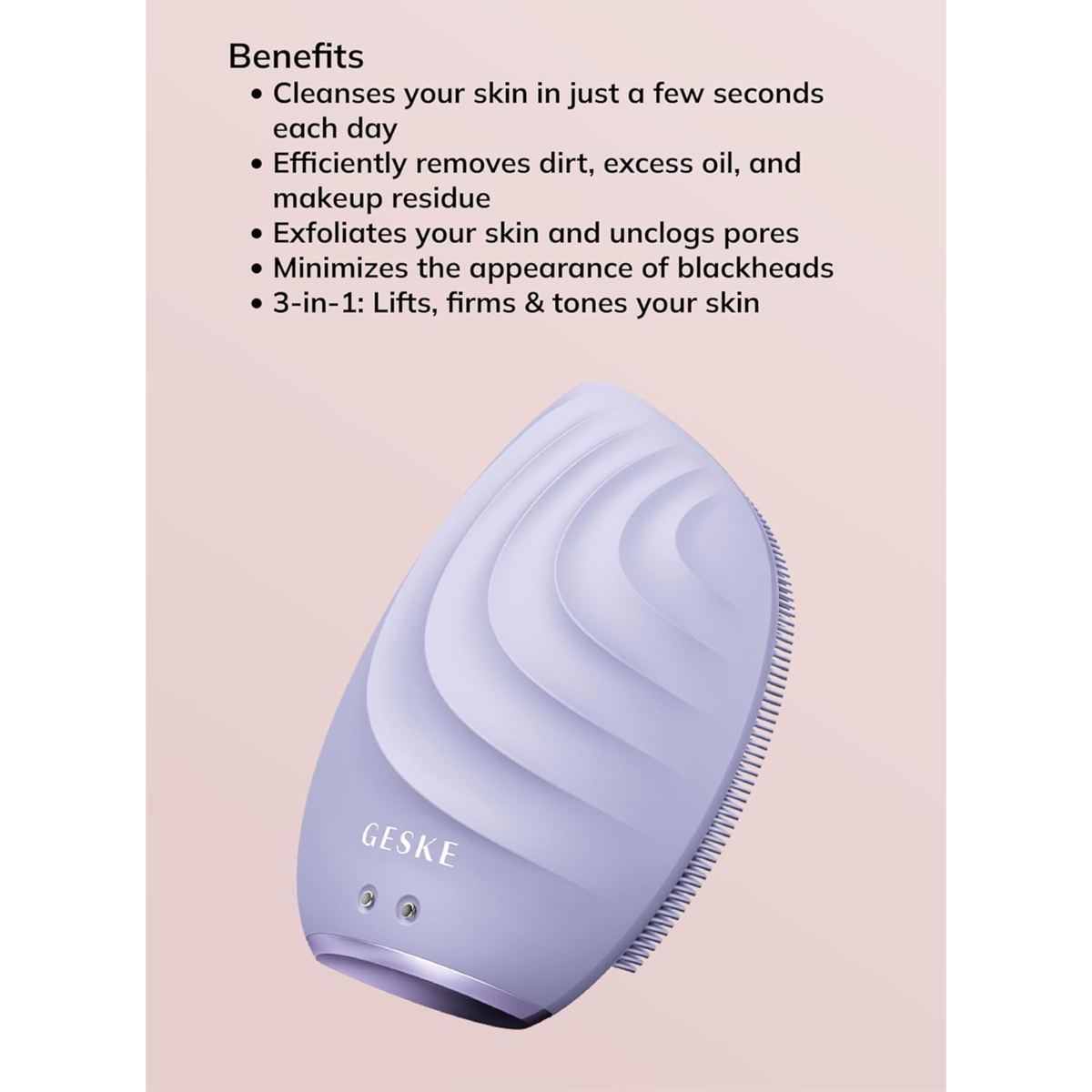 Geske Sonic Brush 5 in 1 Purple + Cleansing Lotion