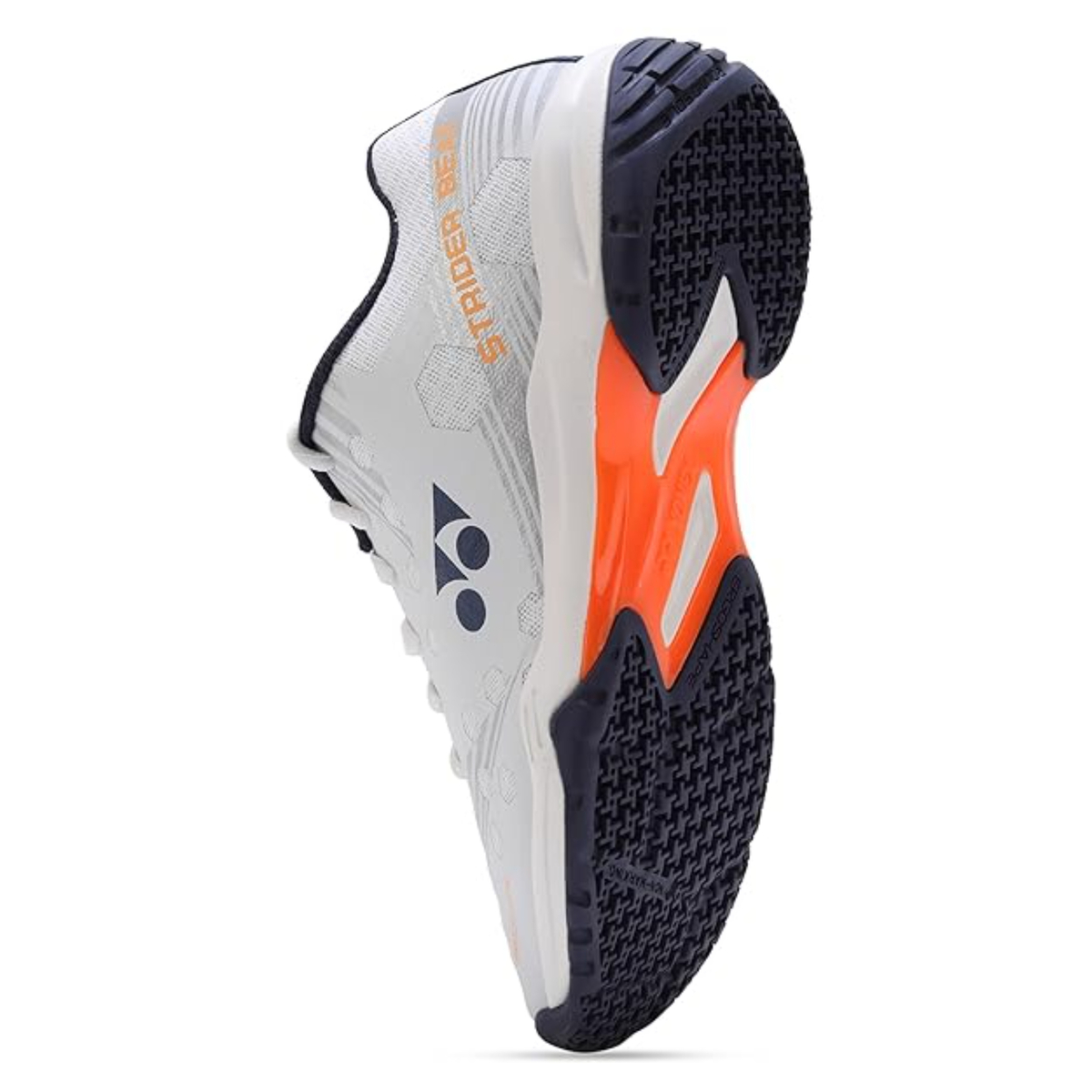 Yonex Power Cushion Strider Beat Badminton Shoes, SHBSB1EX, White/Orange, 45