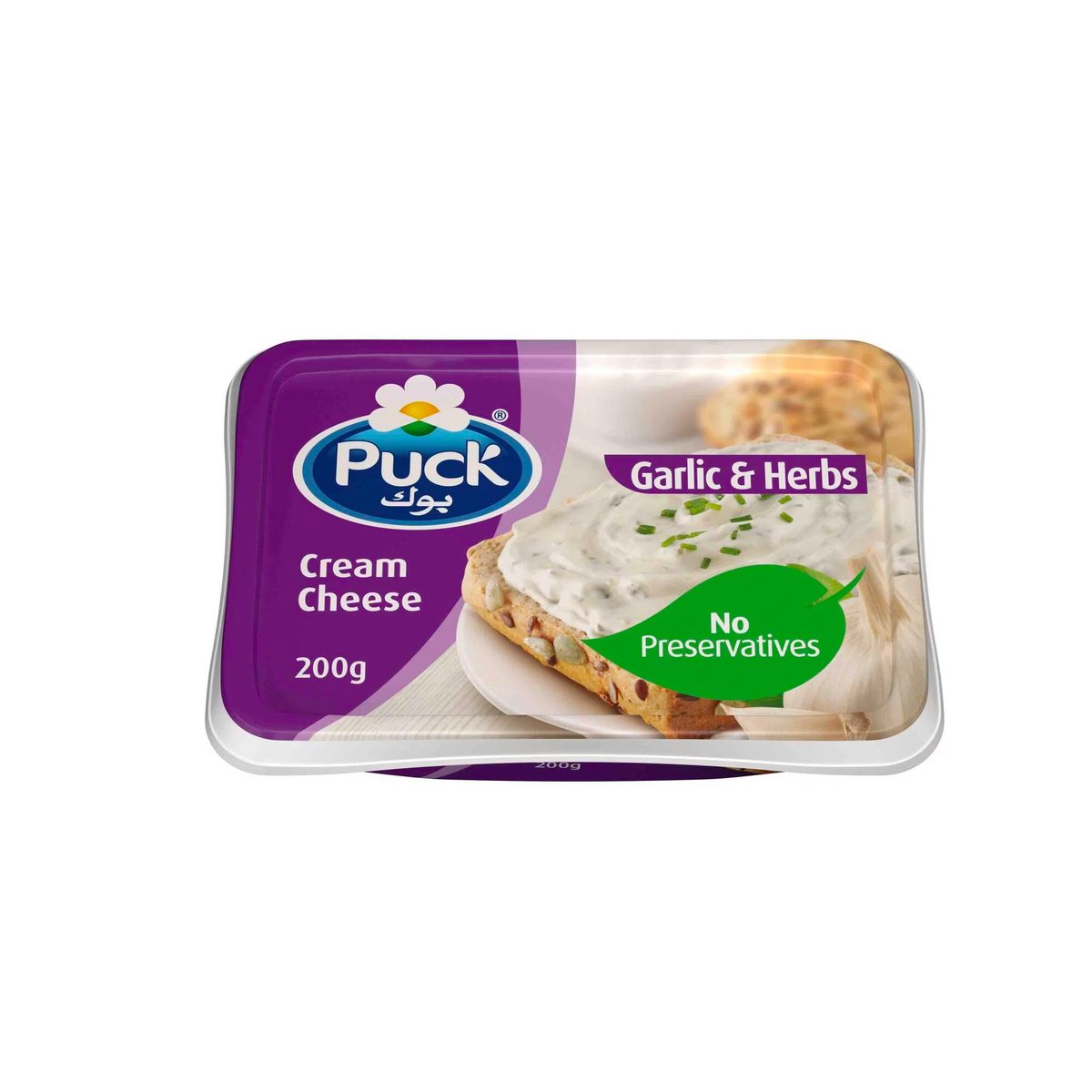 Puck Spreadable Cream Cheese Garlic 200g